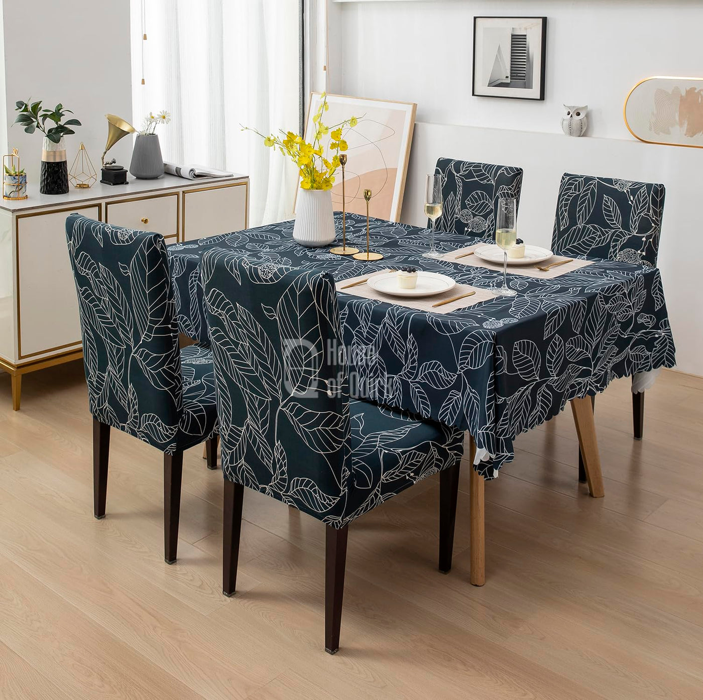 Dining Table Cover (1 Table Cover + 6 Chair Cover)