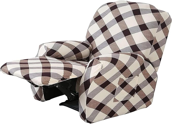 4 Pieces Recliner Sofa Covers Recliner Chair covers Slipcovers ( 1 Seater)