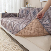 Gulnaar Series Anti-Slip Sofa Cover Mat with Pocket – Polyester Couch Protector(Urban Drift)