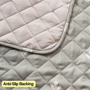 Printed Quilted Sofa Cover for 1/2/3/4 Seater Anti-Slip- Neem Buti