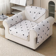 'Gulnaar Series' Printed Quilted Sofa Cover for 1/2/3/4 Seater – Anti-Slip (Mocha Mist)