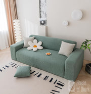 Universal Jacquard Grain Texture Fabric Sofa-Green