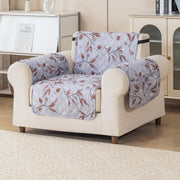 Gulnaar Series Anti-Slip Sofa Cover Mat with Pocket – Polyester Couch Protector(Hazel Bloom)