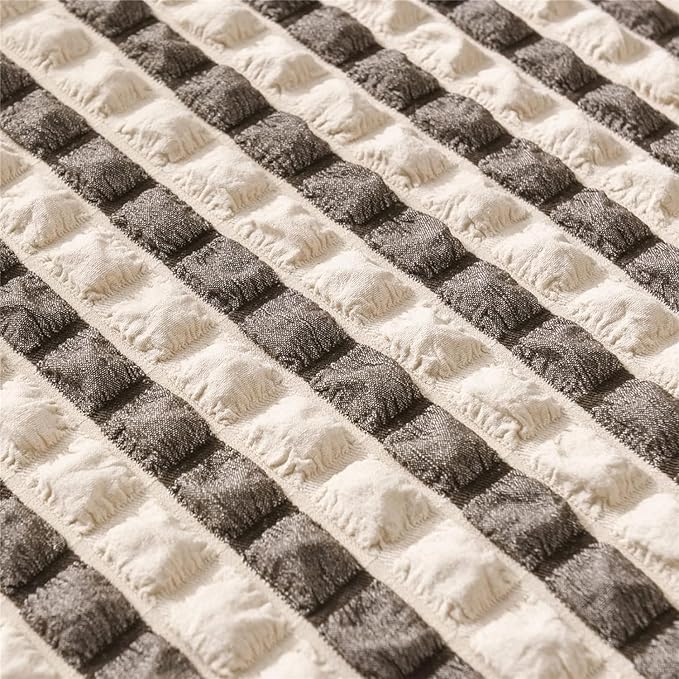 Stretch Bubble Sofa Slipcover (Grey Stripe)