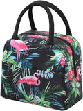 Insulated Lunch Bag (Black Flamingo)