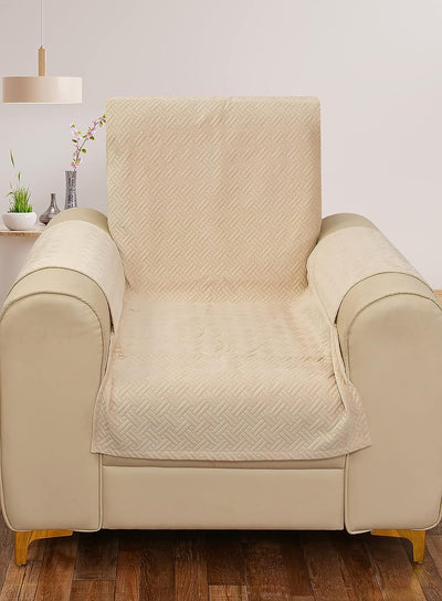 Ultra-Soft Velvet Couch Cover-Off White