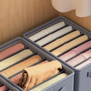 Fabric Wardrobe Clothes Organizer (Big Grids, Grey)