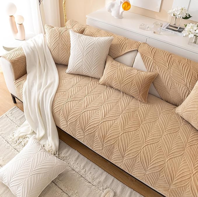 1/2/3/4 Seater Mat Sofa Cover (Beige)