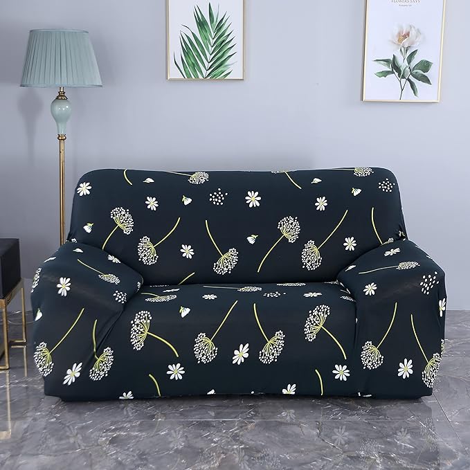Universal Sofa Cover 140 GSM Sofa Slipcover (Black Leaflet)