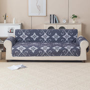 Gulnaar Series Anti-Slip Sofa Cover Mat with Pocket – Polyester Couch Protector(Silver Moss)
