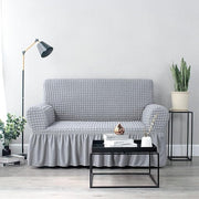 Turkish Bubble Frill 280 GSM Sofa Slipcovers (Smoke)