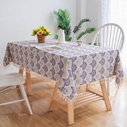 Rectangle Printed Tablecloth Cotton Linen (183x137 cm)