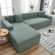 Universal Sectional Sofa Covers L - Shape 220 GSM (Pastel Green)