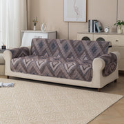 Gulnaar Series Anti-Slip Sofa Cover Mat with Pocket – Polyester Couch Protector(Urban Drift)