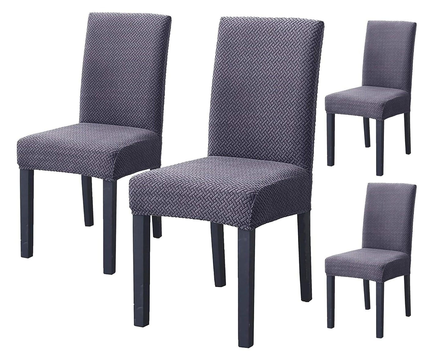 Elastic Jacquard Chair Cover (Steel Blue)
