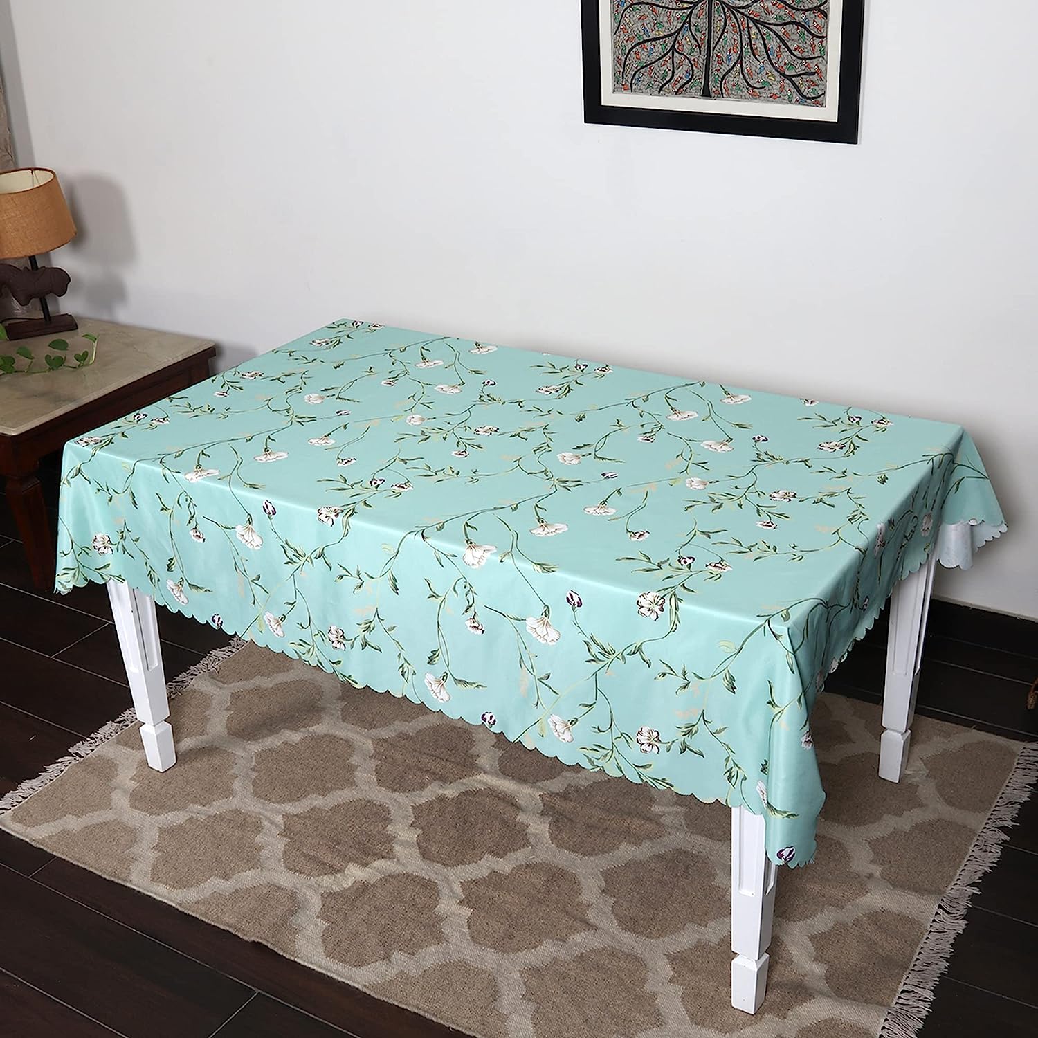 Dining Table Cover waterproof (140X180 CM, 1 Table Cover only)