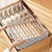 3 Pack Sock Underwear Organizer Dividers,(20+7+6 Cell, Grey)