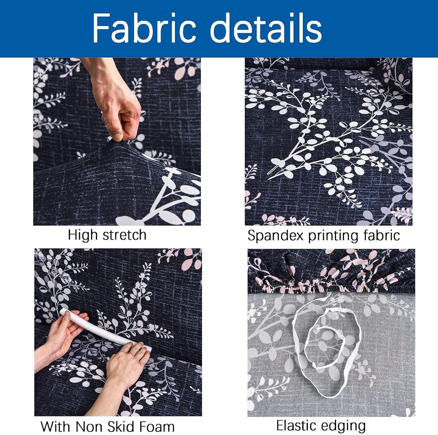 Universal Stretchable Sofa Cover-Indigo Twix