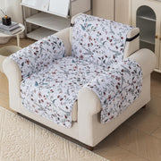 Gulnaar Series Anti-Slip Sofa Cover Mat with Pocket – Polyester Couch Protector(Beige Spring)