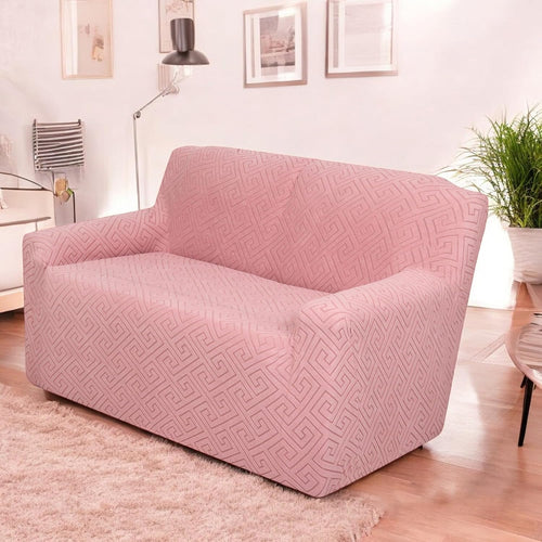 Universal Jacquard Fabric Sofa Cover-Pink