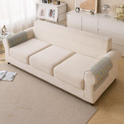 Printed Sofa Cover for Indian Sofa Set Quilted, Washable & Durable (Grey Garland)