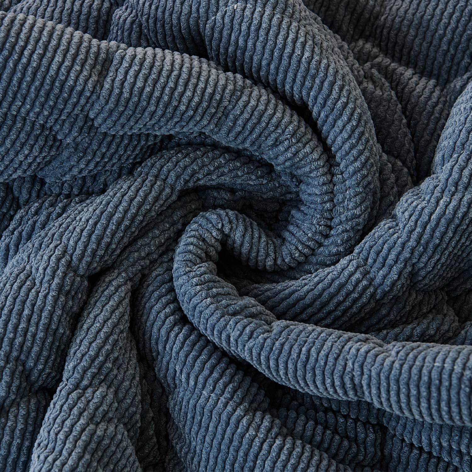 Waffle Quilt Corduroy Chenille Sofa Cover – Quilted, Non-Slip, Washable & Durable Protector (Blue)