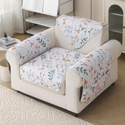 'Gulnaar Series' Printed Quilted Sofa Cover Blush Meadow)