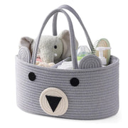 Baby Diaper Caddy Organizer Cotton Rope Basket