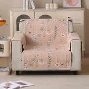 Polyester Sofa Cover Mat Reversible Couch Protector-Beige Blush