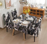 Dining Chair Cover With Table Covers Waterproof (1 Table Cover + 4 Chair Cover)