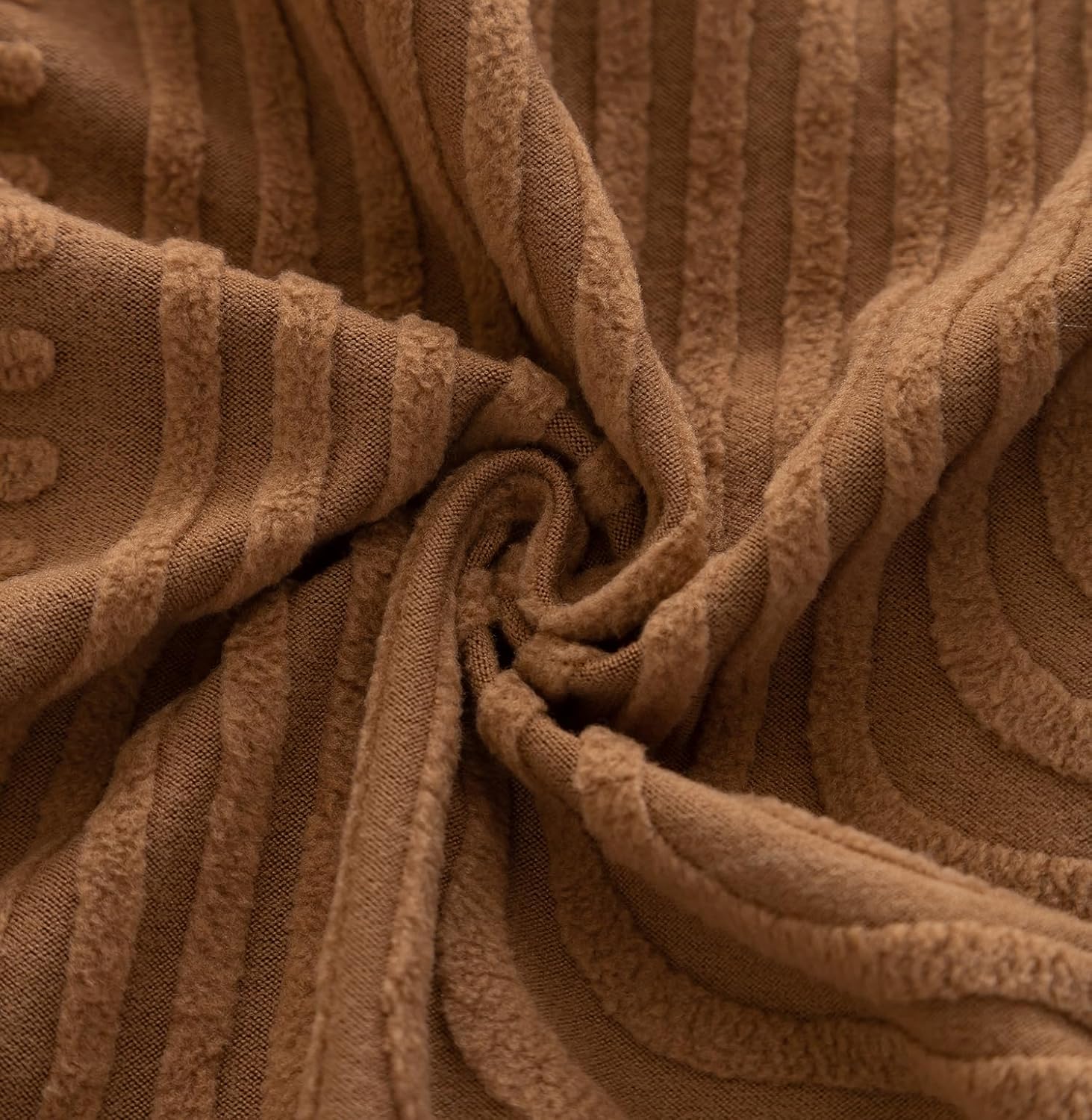 Stretchy Universal Jacquard Waterproof Sapphire Chair Cover (Camel)