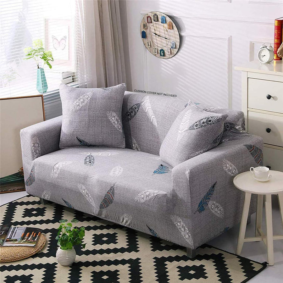 Universal Single Seater Sofa Cover Big Elasticity Cover (Green Fern)