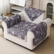 'Gulnaar Series' Printed Quilted Sofa Cover for 1/2/3/4 Seater – Anti-Slip (Walnut Noir)