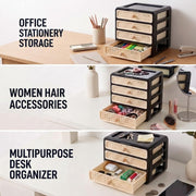 Drawer Storage Box for Cosmetics - Black