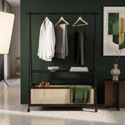 Wooden Floor Standing Clothes Hanger Rack