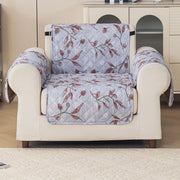 Gulnaar Series Anti-Slip Sofa Cover Mat with Pocket – Polyester Couch Protector(Hazel Bloom)