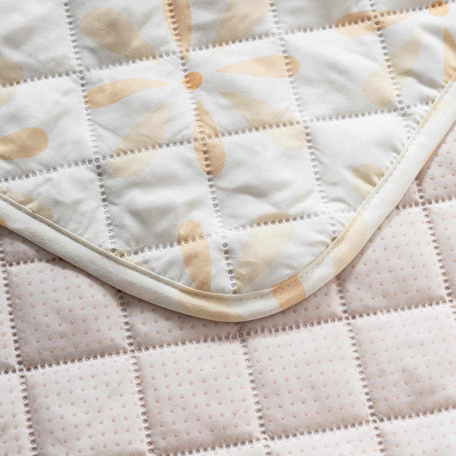 Printed Quilted Sofa Cover for 1/2/3/4 Seater Anti-Slip- Sunny Bloom