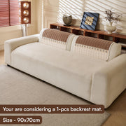 Waffle Quilt Corduroy Chenille Sofa Cover – Quilted, Non-Slip, Washable & Durable Protector (Tan)