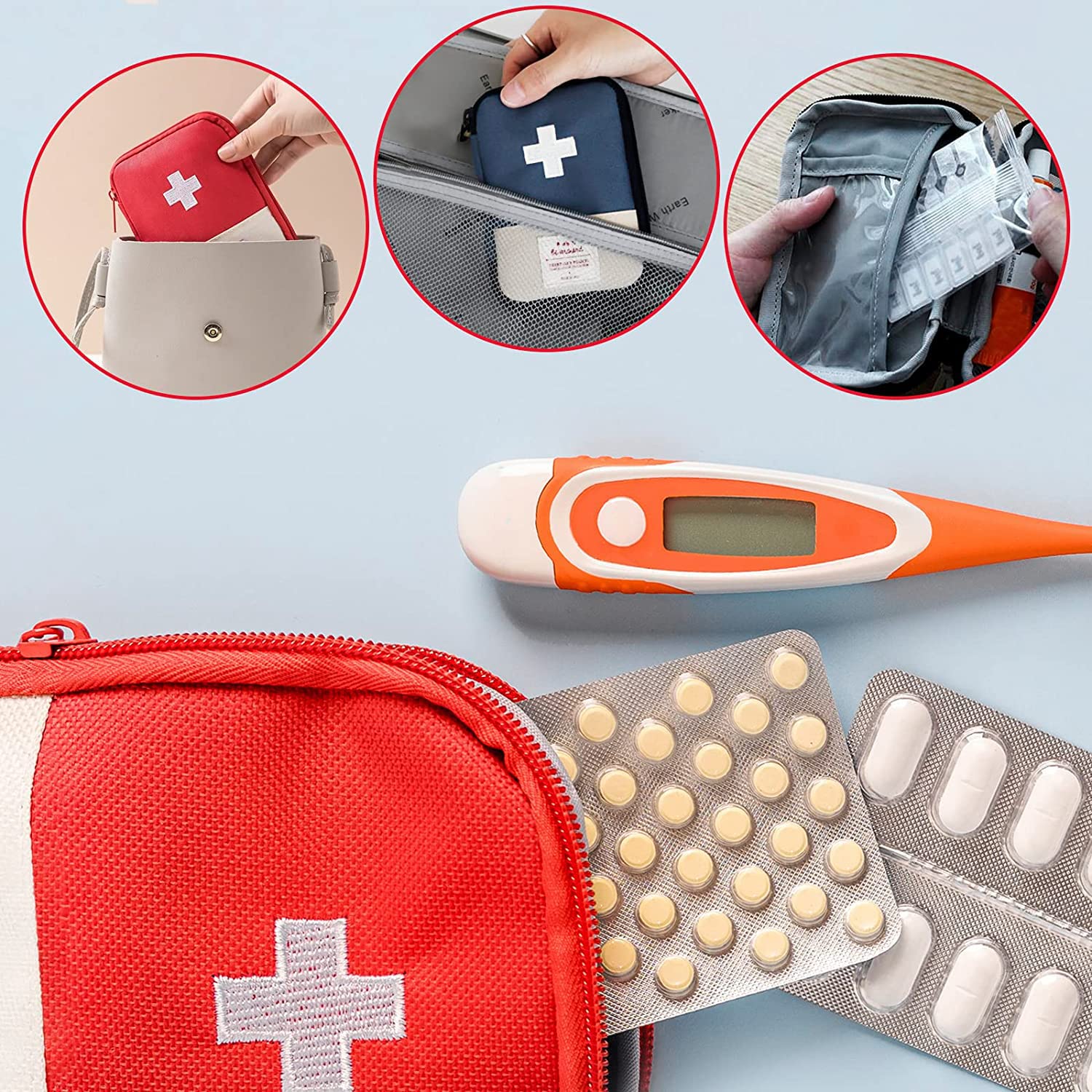 First Aid Bag,Empty First Aid Pouch,Mini Portable Medical Bag