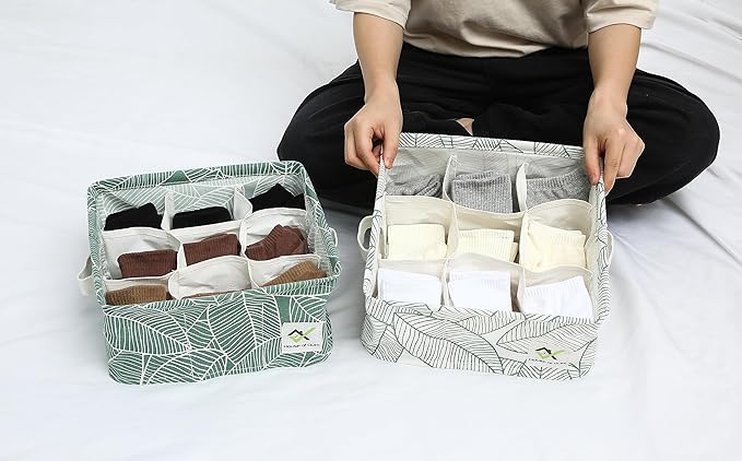 9 Grid Waterproof Cotton Linen Organizer (Pack of 2)