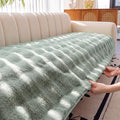Rabbit Plush Sofa Cover Mat One Seater - Sage