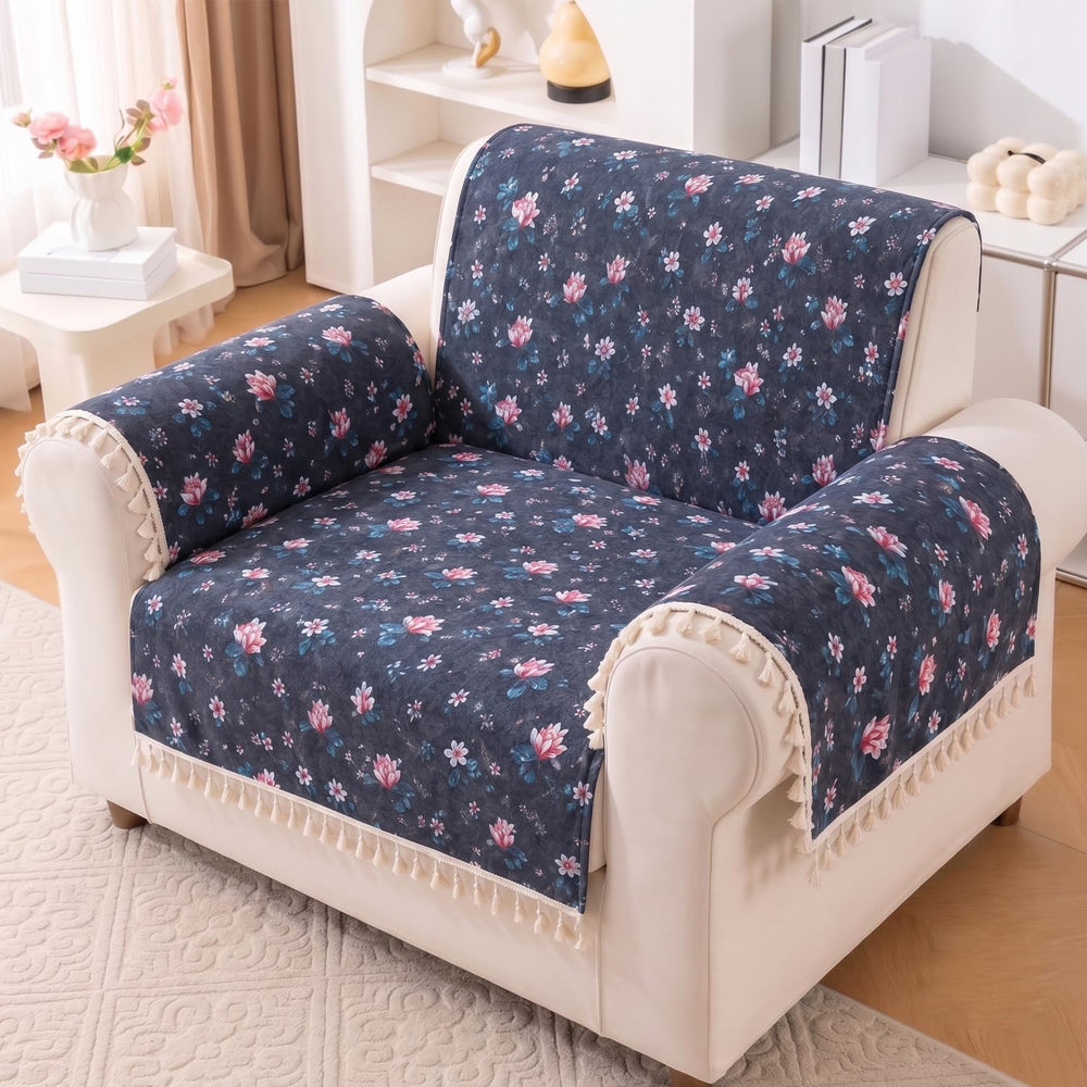 AAGAN Series Sofa Cover Set with Frill - Neelambari