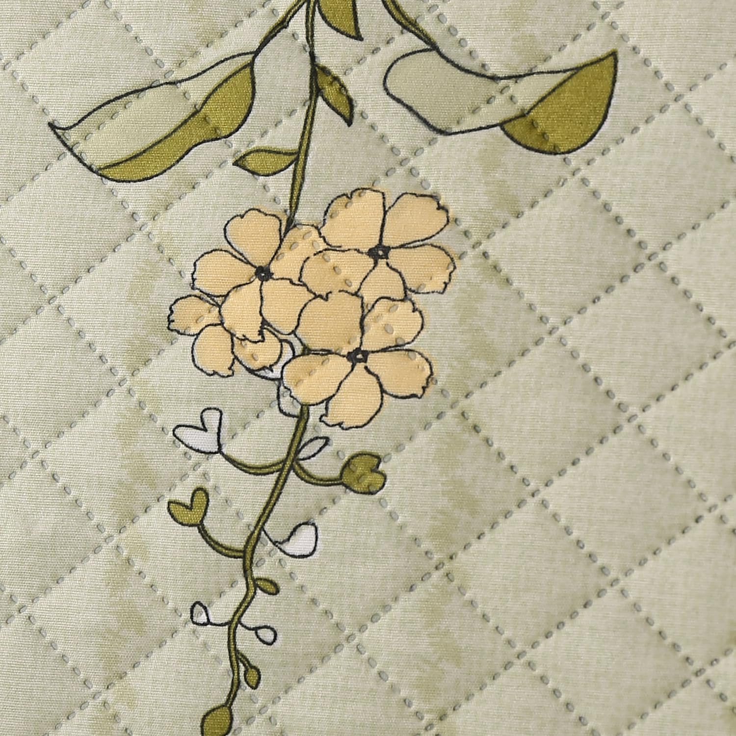 Polyester Sofa Cover Mat Reversible Couch Protector- Green Floral