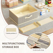Non-Woven Fabric Zipper Storage Box (Grey Pattern)