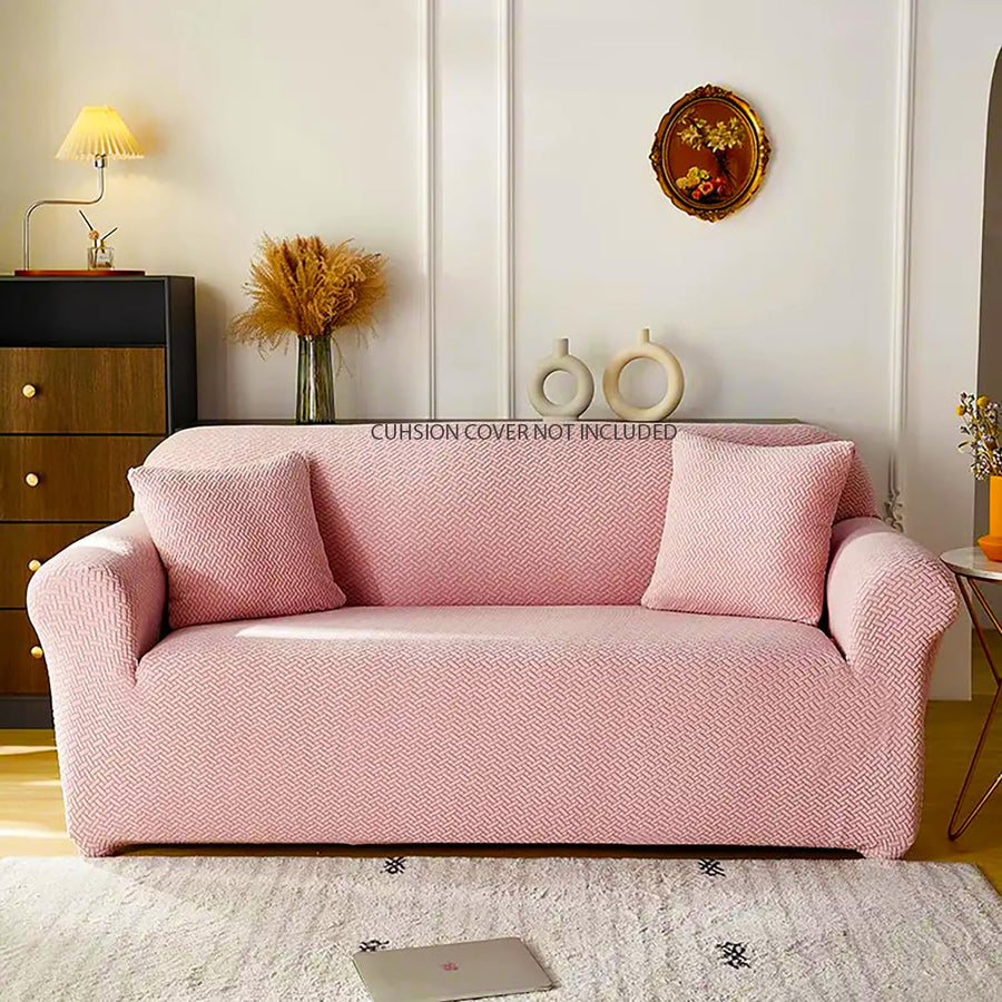 Universal Fleece Fabric Sofa Cover(Pink)