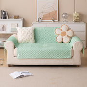 Quilted Printed Sofa Cover for Indian Sofa Set – Washable (Green Autumn)