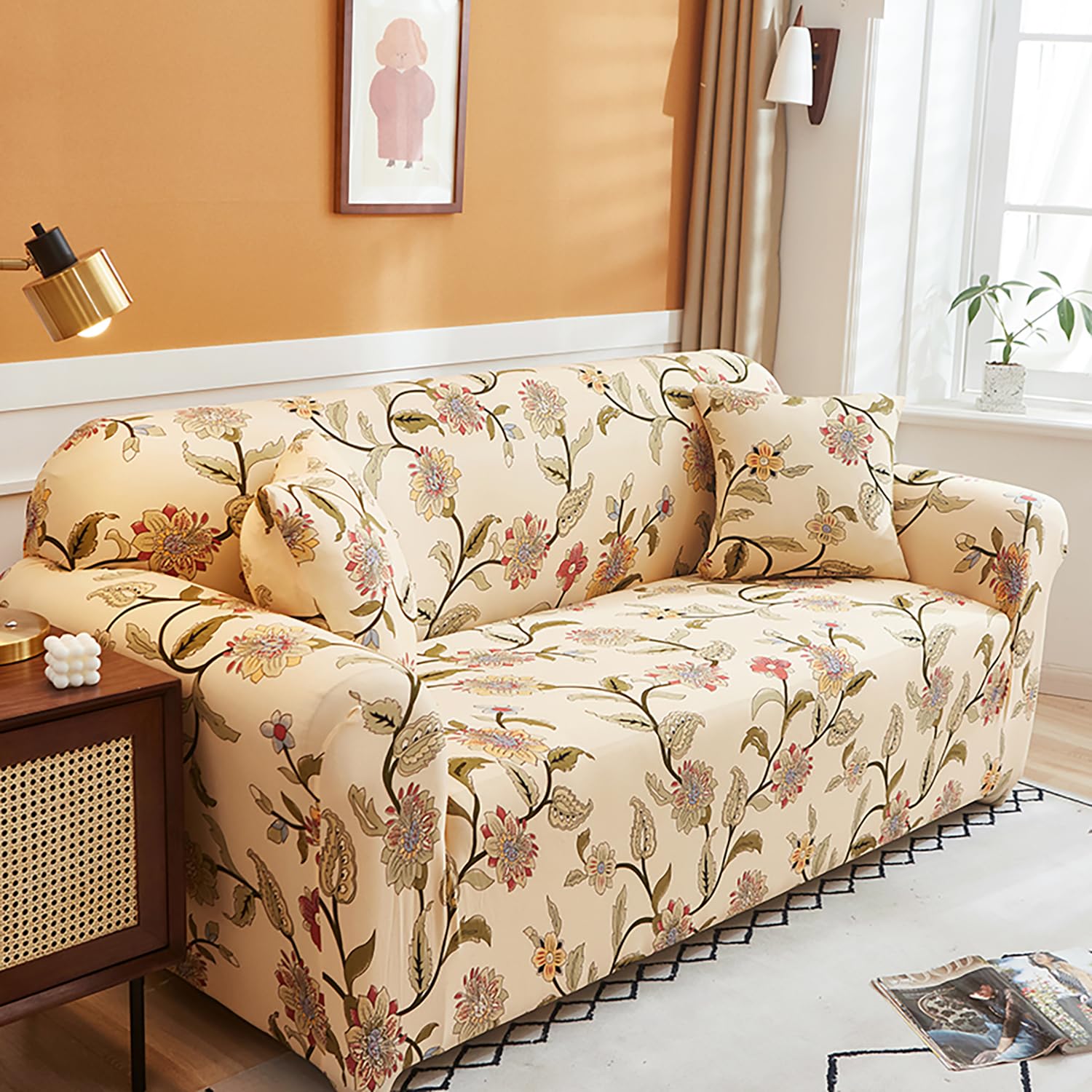 Universal Sofa Cover- Beige Magnolia