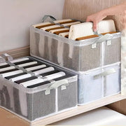 Durable Linen Closet Organizers and Foldable Storage Baskets (Transparent)