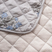 Mughal Series Anti-Slip Sofa Cover Mat with Pocket – Polyester Couch Protector(Beige Wildflower)