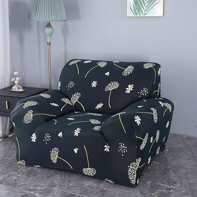 Universal Sofa Cover 140 GSM Sofa Slipcover (Black Leaflet)